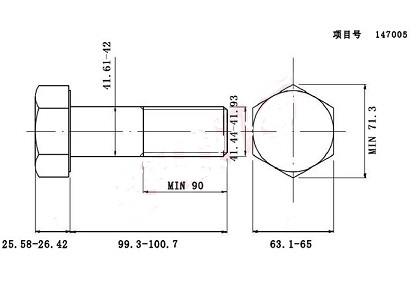 M42超大不銹鋼外六角螺絲